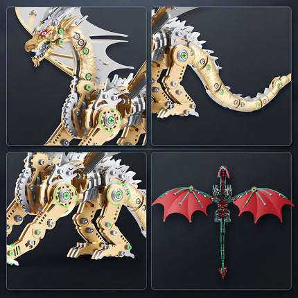 Tablefunny Mechanical Dragon DIY 3D Metal Model Kit- Adult Hobby Assembly Puzzle