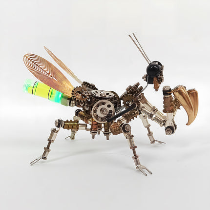 Tablefunny Steampunk Mechanical Mantis 3D Metal Model Kit-294PCS DIY Assembly Insect Art Decor