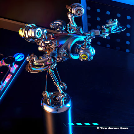  Office decorations featuring a unique 3D metallic puzzle mechanical turtle, a functional metal model kit / puzzle mécanique métal ideal for desk display.