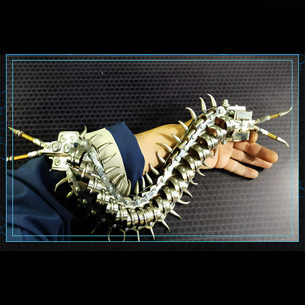 DIY 3D Puzzle Metal Model - Mechanical Centipede: Spiked Segments + Precision Components A fun desktop decoration and unique fashion accessory