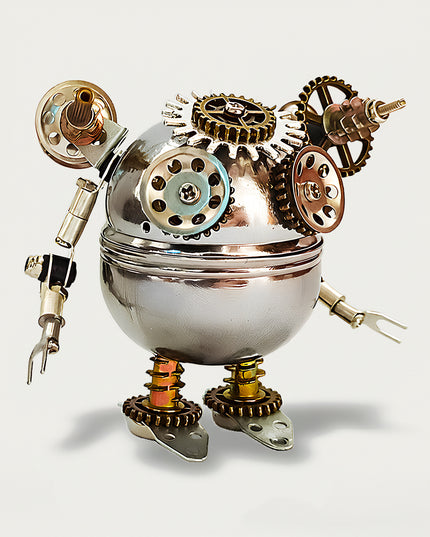 DIY Metal Kits 3D Puzzle Steampunk Robot Figure for table funny home decor. Unique metal model art for hobbyists and collectors