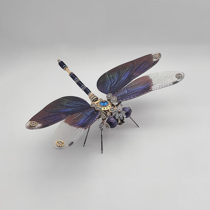 Funny Table Statement Piece - Steampunk Dragonfly 3D Puzzle: Assemble Intricate Parts for Relaxing DIY Fun, Ideal Desk Decor for Home/Office & Unique Gift for Craft Lovers