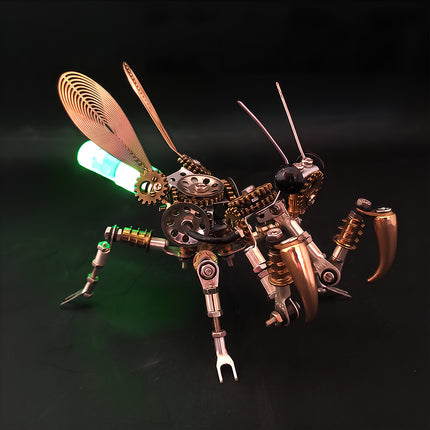 Tablefunny Steampunk Mechanical Mantis 3D Metal Model Kit-294PCS DIY Assembly Insect Art Decor
