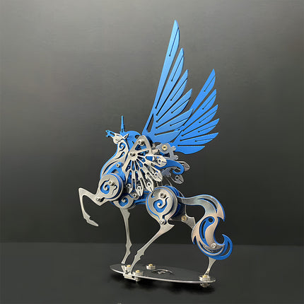 Elegant & Intricate Pegasus 3D Puzzle Metal Model - Finished DIY Metal Kits as Charming Funny Table Ornament for Home/Office