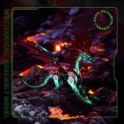 Tablefunny Mechanical Dragon DIY 3D Metal Model Kit- Adult Hobby Assembly Puzzle