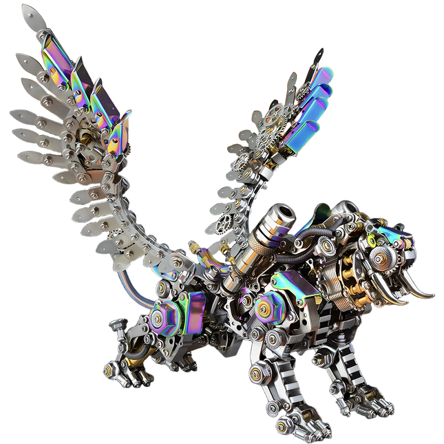 Tablefunny Fortune Tiger 3D Metal Puzzle Kit - Exquisite DIY Model, Creative Desktop Display