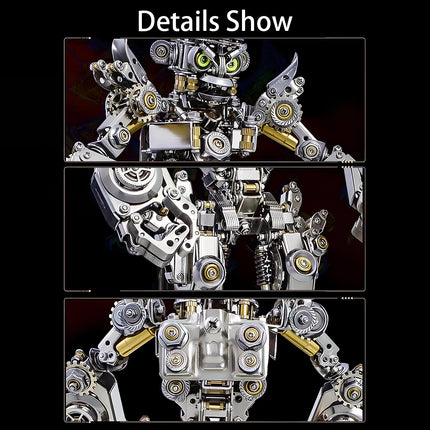  Comprehensive close-ups of the "Monkey King 2" maquette en metal, showcasing its advanced mechanical design and gold accents.