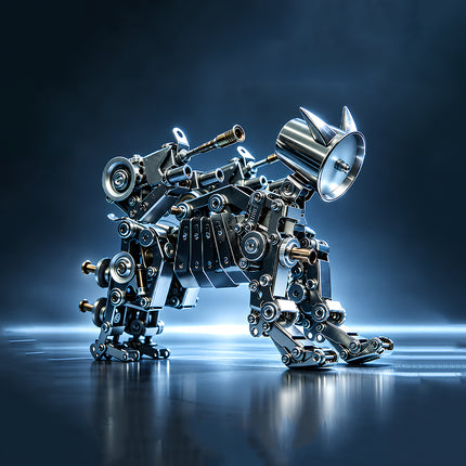 Tablefunny Mechanical Dog 3D Metal Model Kit – 442PCS DIY Assembly Puzzle