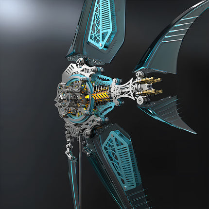 Tablefunny Precision Metal Assembled Angel Fish Model - Metal Kit 416PCS