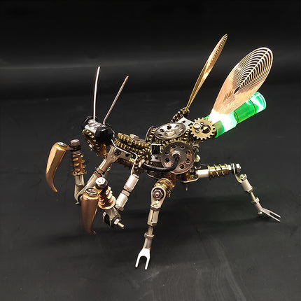 Tablefunny Steampunk Mechanical Mantis 3D Metal Model Kit-294PCS DIY Assembly Insect Art Decor