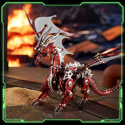 Tablefunny Mechanical Dragon DIY 3D Metal Model Kit- Adult Hobby Assembly Puzzle