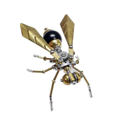 Golden and black metal insect model, a fun DIY 3D puzzle metal kit for enhancing any funny table or display shelf