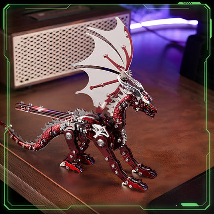 Tablefunny Mechanical Dragon DIY 3D Metal Model Kit- Adult Hobby Assembly Puzzle