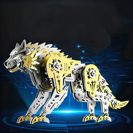 Tablefunny Steampunk Mechanical Wolf -3D Metal Puzzle Kit