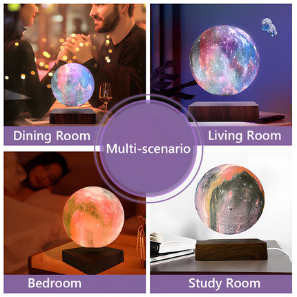 Multi-scenario magnetic levitation galaxy lamp: Perfect for bedroom night light, dining ambiance, living room, or study decor