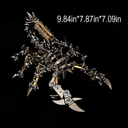 Build a large-scale steam punk mech with this DIY scorpion metal model, an impressive mechanical steampunk steampunk puzzle for premium home or office decor.