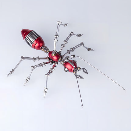 Intricate mechanical steampunk ant showcasing 304 stainless steel parts, a premium steampunk puzzle and metal model.