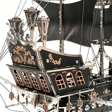 Detailed view of the steam punk mech components and gears from a 3D puzzle Metal Kits assembly, showing the complexity of the steampunk puzzle.