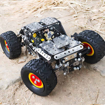 Steam punk mech inspired tactical buggy, a highly detailed metal model built using precision 3D puzzle Metal Kits.