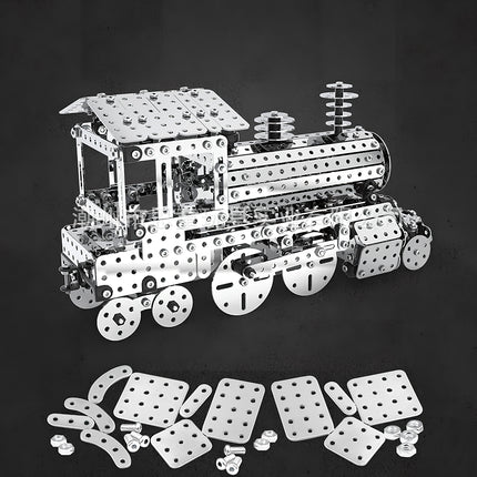 Steam punk mech style vintage steam engine, this mechanical steampunk metal model is a perfect DIY project for enthusiasts.