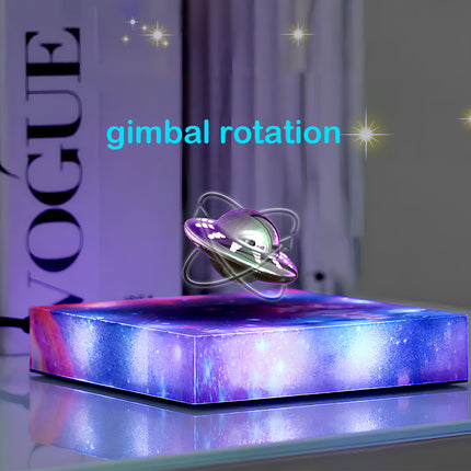 Magnetic levitation UFO model with gimbal rotation: 360-degree spinning display for a captivating visual experience