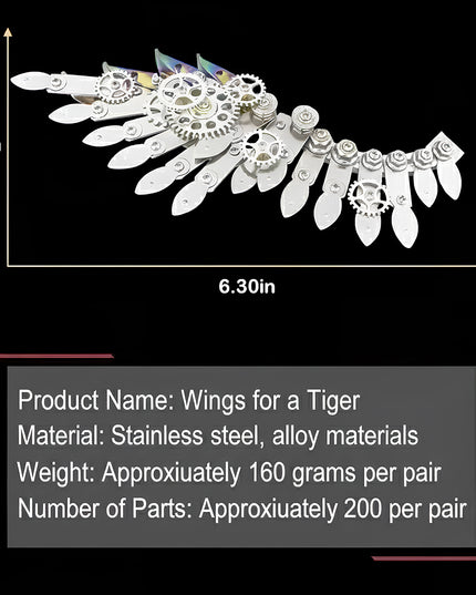 Tablefunny Fortune Tiger 3D Metal Puzzle Kit - Exquisite DIY Model, Creative Desktop Display