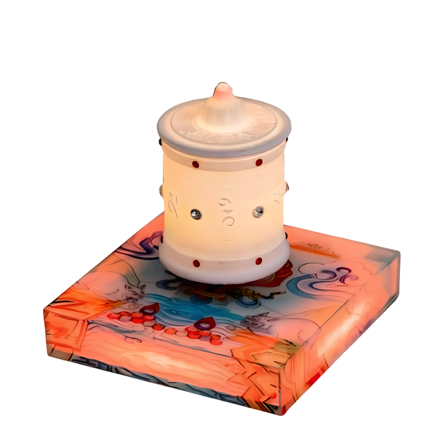 Floating incense burner with magnetic levitation technology, unique design, and calming fragrance diffusion