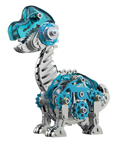 Tablefunny DIY Metal Assembly Robot Dinosaur - 213PCS Educational 3D Model Toy