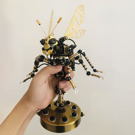 Mechanical steampunk hornet model, premium 3D puzzle metal kits by TableFunny.
