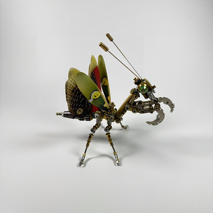 Mechanical steampunk praying mantis insect 3D puzzle metal kits by TableFunny