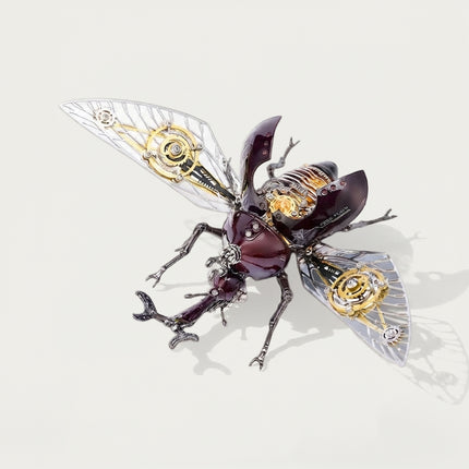 Tablefunny Steampunk Rhinoceros Beetle -  DIY Mechanical Insect Model & Interactive Desktop Decor