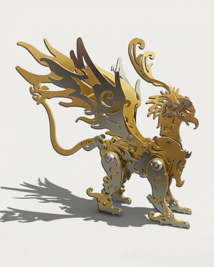 Mechanical Golden GuDiao 3D puzzle Metal Kits, suitable for puzzle lovers seeking luxurious assembly, mythology and steampunk enthusiasts drawn to its opulent ancient-fantasy design, and collectors/hobbyists curating high-end display pieces, offers a fun and challenging build with elegant metallic-gold details. It’s a regal, fantasy-mecha premium metal model perfect for upscale decor, striking display, and a glamorous centerpiece for your funny table that blends mythical GuDiao grandeur with mechanical arti