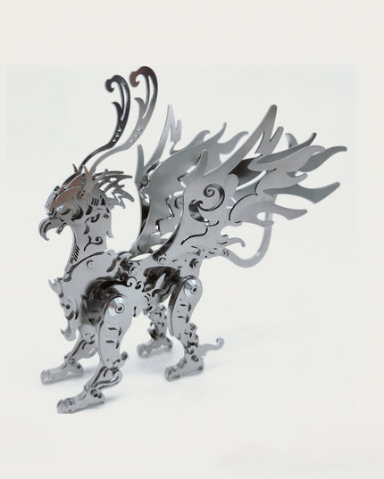 Mechanical Silver GuDiao 3D puzzle Metal Kits, ideal for puzzle enthusiasts who appreciate minimalist-mecha assembly, mythology and steampunk fans fascinated by its sleek ancient-fantasy design, and collectors/hobbyists curating refined display pieces, provides a fun and challenging build with elegant metallic-silver details. It’s a sleek, fantasy-mecha premium metal model perfect for modern decor, sophisticated display, and a stylish focal point for your funny table that merges mythical GuDiao elegance wit