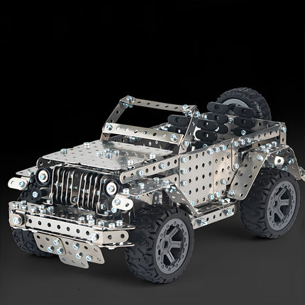 High-quality Metal Kits off-road vehicle 3D puzzle, a challenging steampunk model for building enthusiasts.
