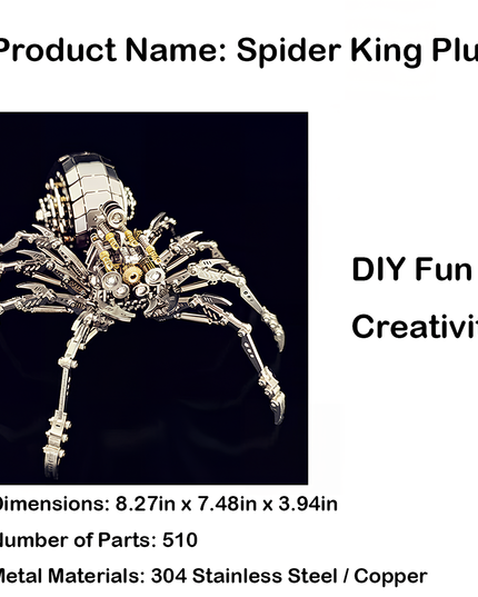 Tablefunny DIY Spider King Metal Model (500PCS+) for Gifts or As A Desktop Ornament