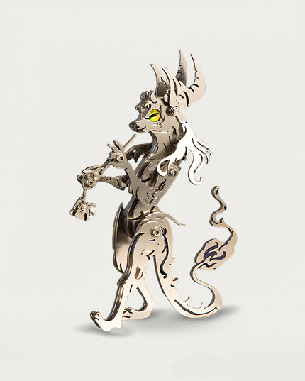 Exquisite silver pipe elder biometal model, designed to make your desktop fun and unique. This is a complete DIY 3D puzzle from our exclusive Metal Kits collection.