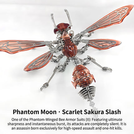 Mechanical steampunk hornet as an assassin born exclusively for high-speed assault, featuring detailed wings and stinger from tablefunny.
