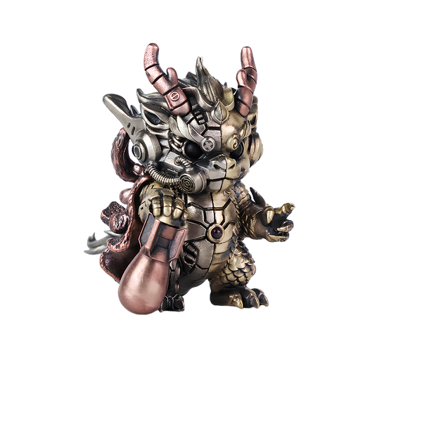 Chibi-style mechanical steampunk dragon metal model, a detailed magnetic assembly 3D puzzle. This unique steam punk mech kit features intricate metal kits for enthusiasts.