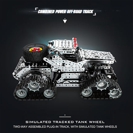 Simulated tracked tank wheel and plug-in track system of the Tablefunny steampunk puzzle crawler bigfoot model for 3D puzzle Metal Kits enthusiasts.