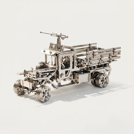 DIY steampunk puzzle metallic armed truck model kit for tablefunny home and office desk decor.