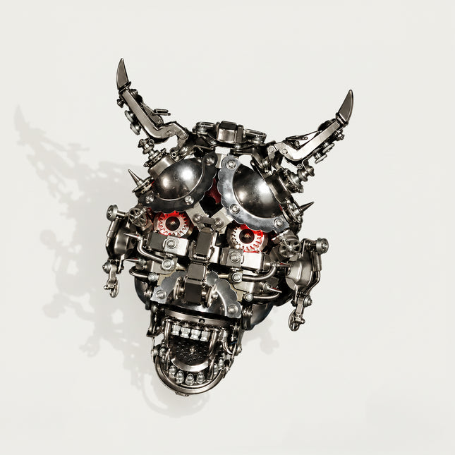 Tablefunny Mechanical Demon Mask, steampunk 3D metal puzzle, DIY skull ornament