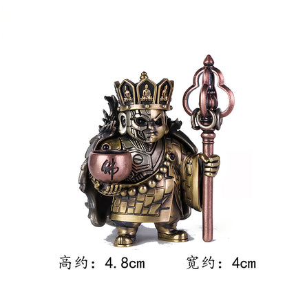 Tablefunny magnetic mechanical steampunk Tang Monk metal model, a unique cybernetic desktop ornament with magnetic features.